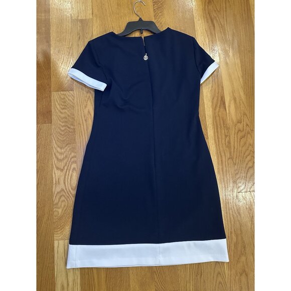 Tommy Hilfiger Navy Dress Size 6 – Classic Sleeveless Fit Flattering Chic Everyd - Picture 3 of 7